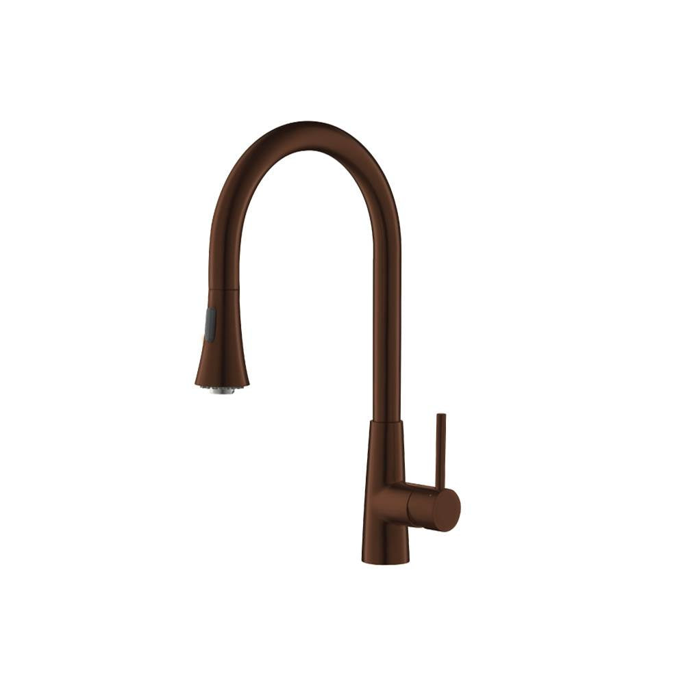 Isenberg By Flusso - Zest - Dual Spray Stainless Steel Kitchen Faucet With Pull Out - Vortex Brown