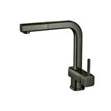 Isenberg By Flusso - Cito - Dual Spray Stainless Steel Kitchen Faucet With Pull Out - Gun Metal Grey