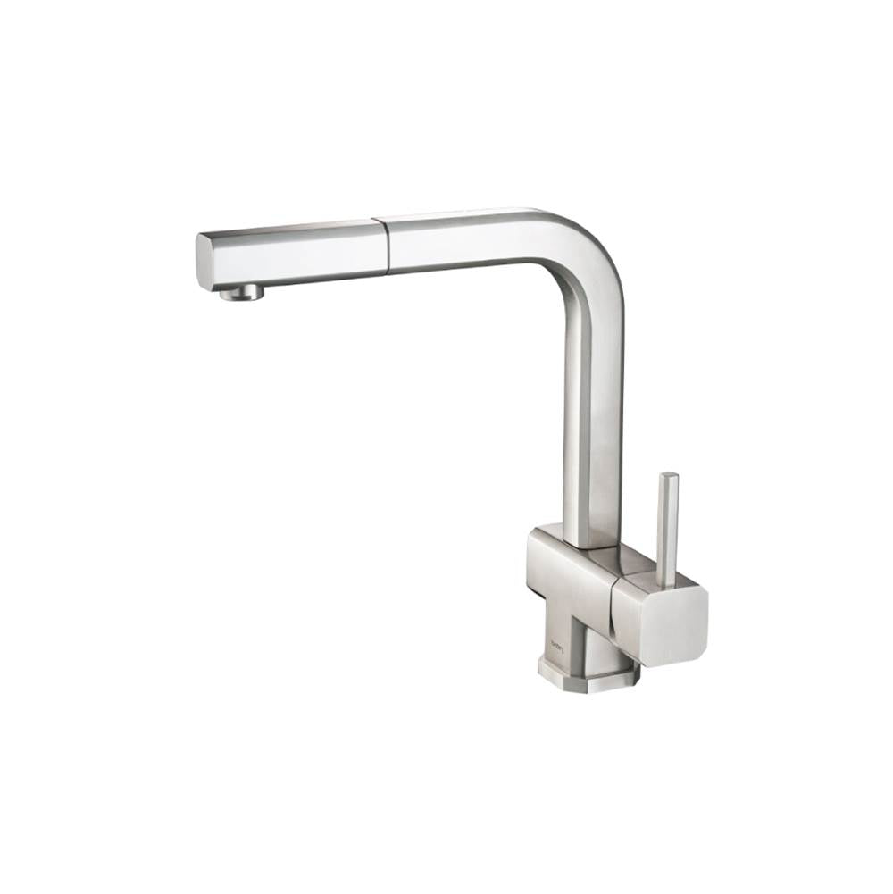 Isenberg By Flusso - Cito - Dual Spray Stainless Steel Kitchen Faucet With Pull Out - Stainless Steel