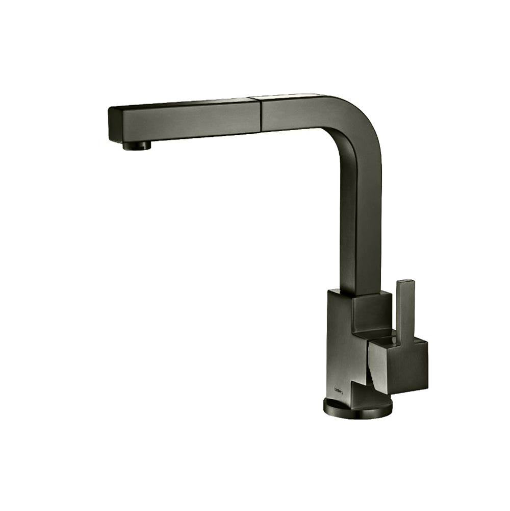 Isenberg By Flusso - Deus - Dual Spray Stainless Steel Kitchen Faucet With Pull Out - Dark Green