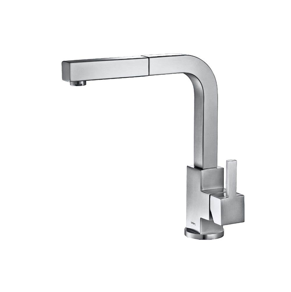 Isenberg By Flusso - Deus - Dual Spray Stainless Steel Kitchen Faucet With Pull Out - Gloss White