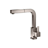 Isenberg By Flusso - Deus - Dual Spray Stainless Steel Kitchen Faucet With Pull Out - Steel Grey