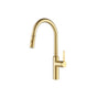 Isenberg By Flusso - Ziel - Dual Spray Stainless Steel Kitchen Faucet With Pull Out - Brushed Gold Pvd