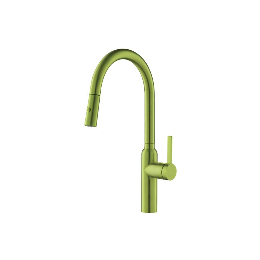 Isenberg By Flusso - Ziel - Dual Spray Stainless Steel Kitchen Faucet With Pull Out - Isenberg Green