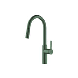 Isenberg By Flusso - Ziel - Dual Spray Stainless Steel Kitchen Faucet With Pull Out - Leaf Green