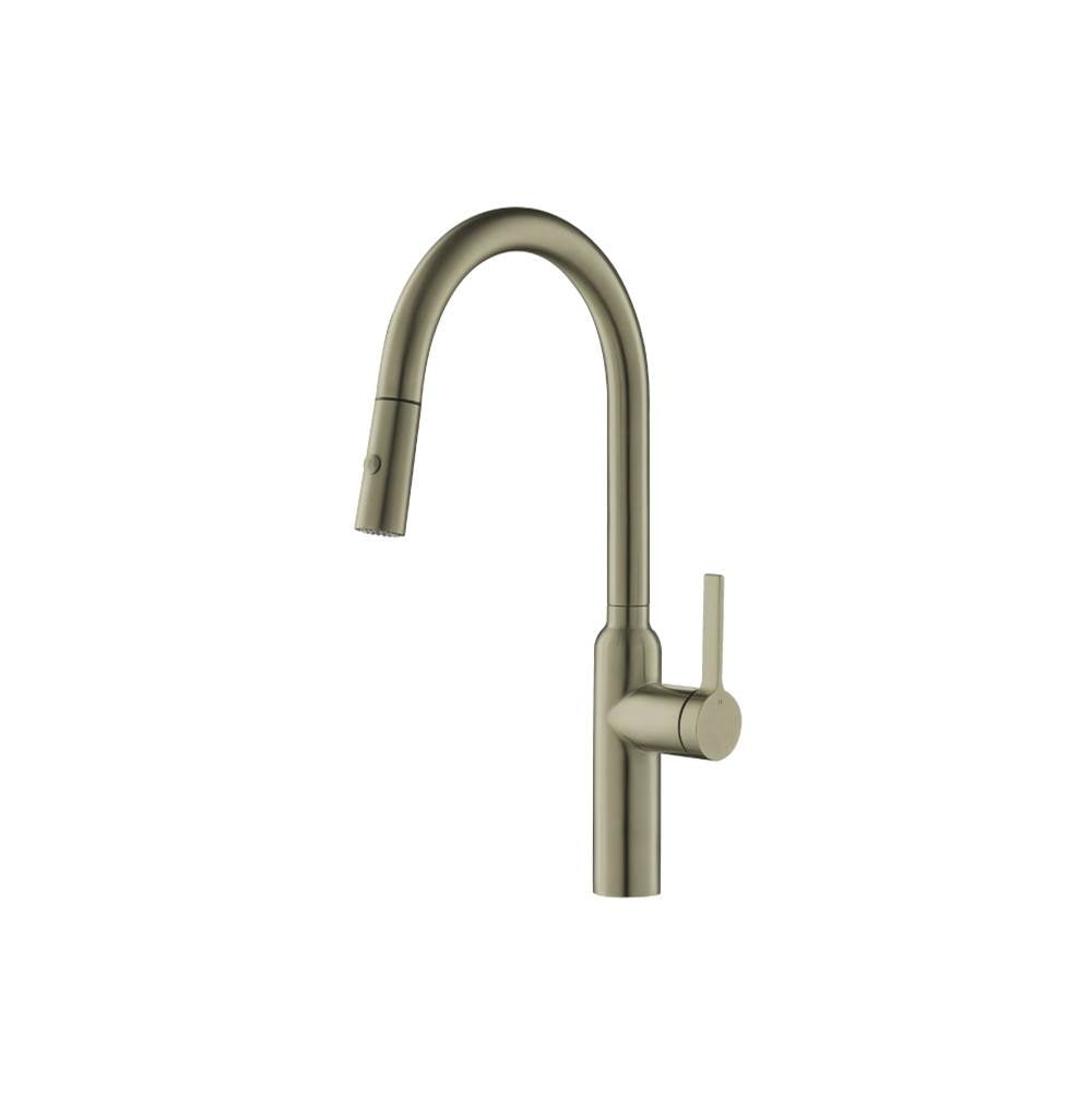 Isenberg By Flusso - Ziel - Dual Spray Stainless Steel Kitchen Faucet With Pull Out - Light Verde
