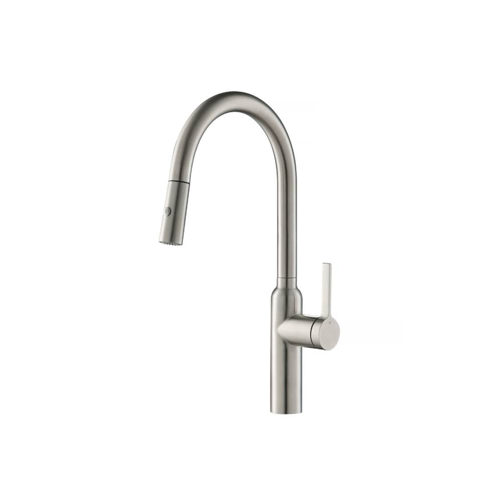 Isenberg By Flusso - Ziel - Dual Spray Stainless Steel Kitchen Faucet With Pull Out - Stainless Steel