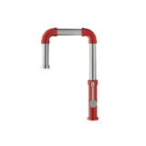 Isenberg By Flusso - Tanz - Stainless Steel Kitchen Faucet With Side Sprayer - Deep Red