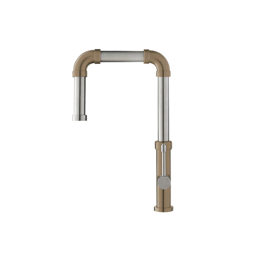 Isenberg By Flusso - Tanz - Stainless Steel Kitchen Faucet With Side Sprayer - Dark Tan
