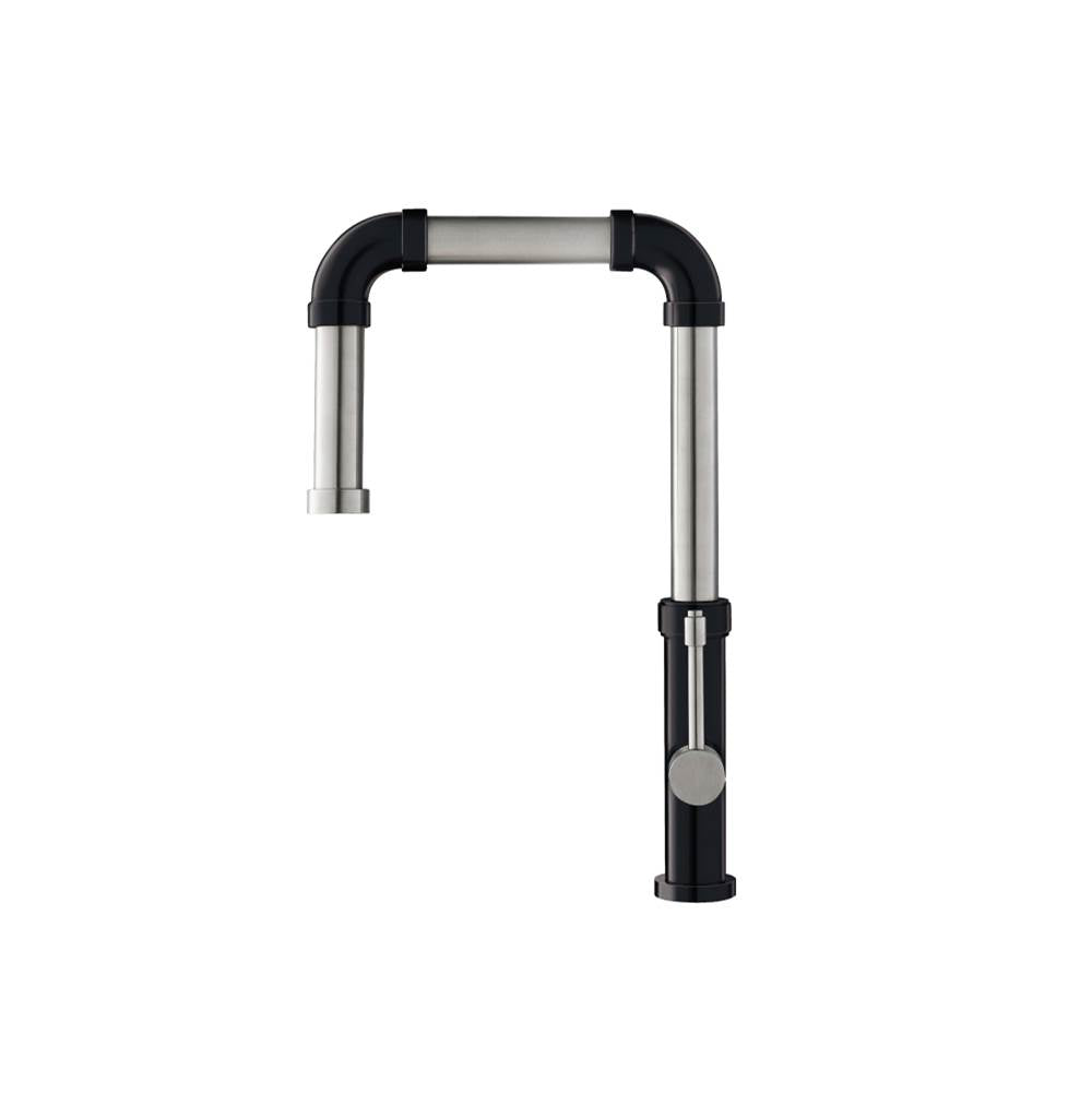 Isenberg By Flusso - Tanz - Stainless Steel Kitchen Faucet With Side Sprayer - Gloss Black