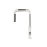 Isenberg By Flusso - Tanz - Stainless Steel Kitchen Faucet With Side Sprayer - Gloss White