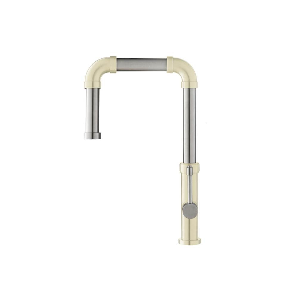Isenberg By Flusso - Tanz - Stainless Steel Kitchen Faucet With Side Sprayer - Light Tan
