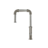 Isenberg By Flusso - Tanz - Stainless Steel Kitchen Faucet With Side Sprayer - Steel Grey