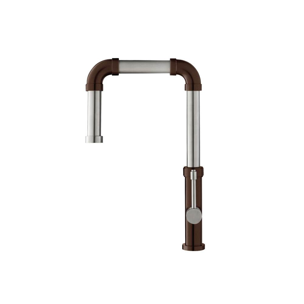 Isenberg By Flusso - Tanz - Stainless Steel Kitchen Faucet With Side Sprayer - Vortex Brown