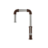 Isenberg By Flusso - Tanz - Stainless Steel Kitchen Faucet With Side Sprayer - Vortex Brown