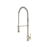Isenberg By Flusso - Professio - S - Dual Spray Professional Stainless Steel Kitchen Faucet With Pull Out - Stainless Steel