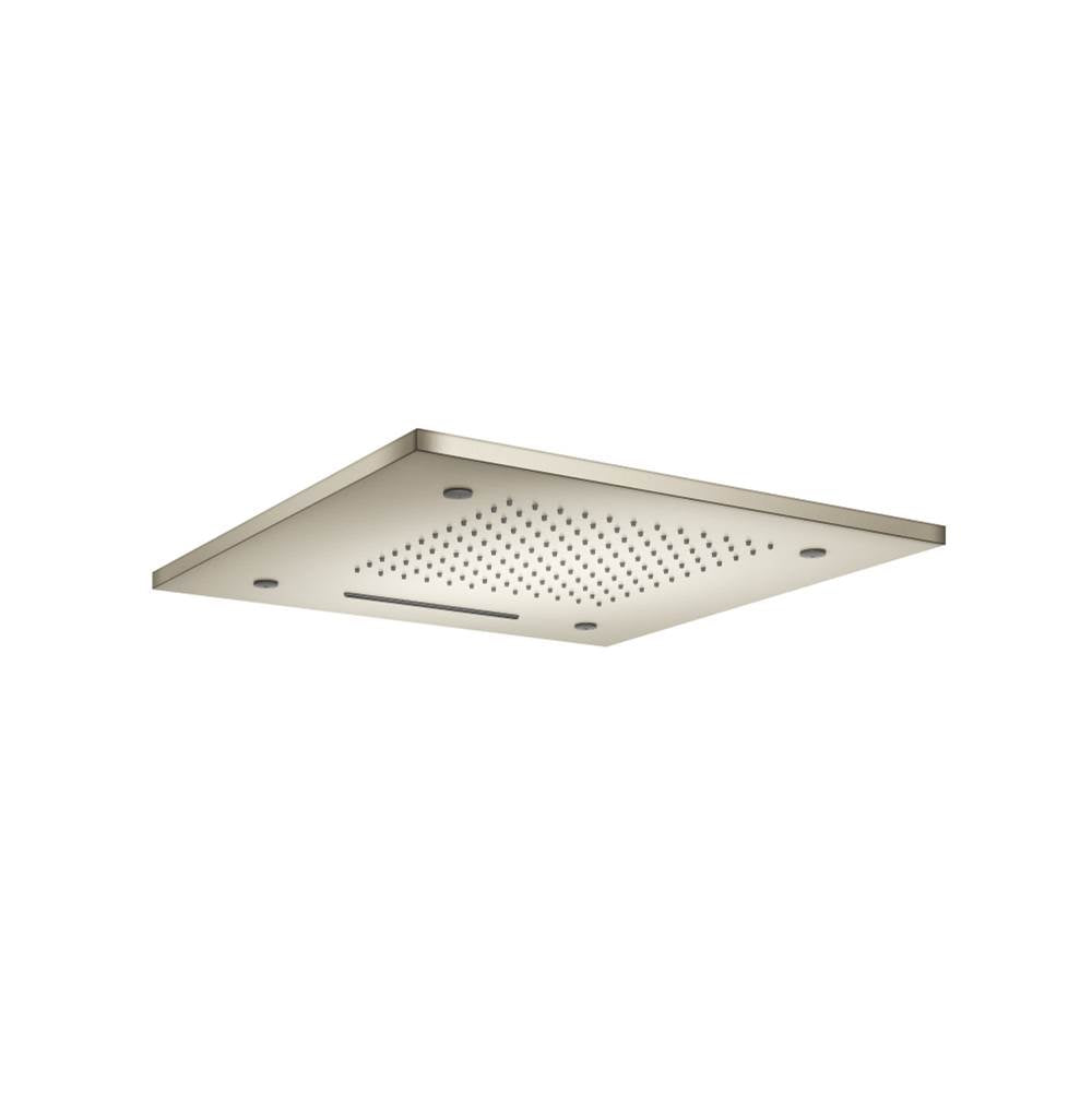 Isenberg By Flusso - 20'' Stainless Steel Flush Mount Rainhead With Cascade Waterfall & Mist Flow - Brushed Nickel PVD