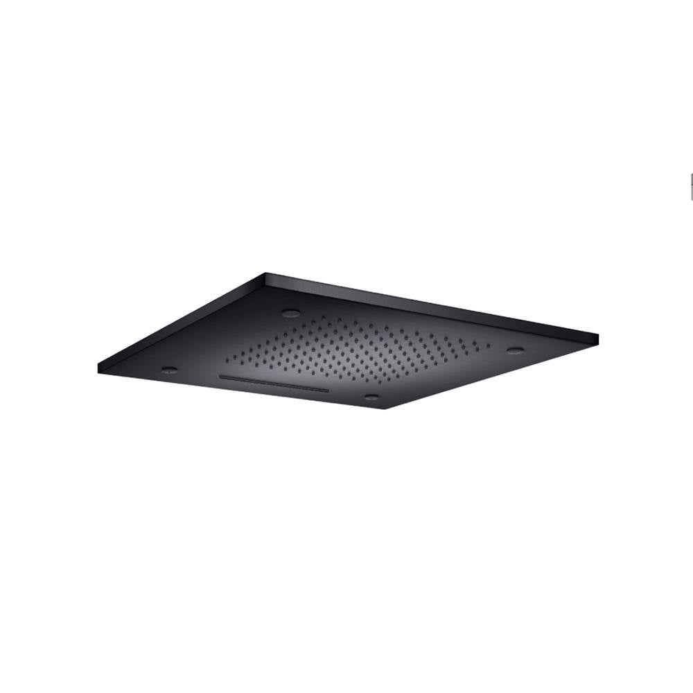 Isenberg By Flusso - 20'' Stainless Steel Flush Mount Rainhead With Cascade Waterfall & Mist Flow - Dark Grey