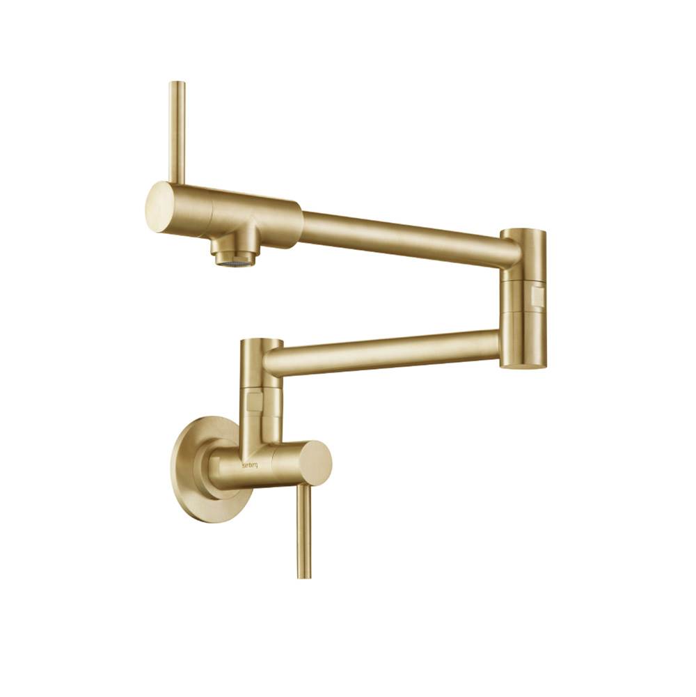 Isenberg By Flusso - Wall Mounted Pot Filler - Brushed Gold Pvd