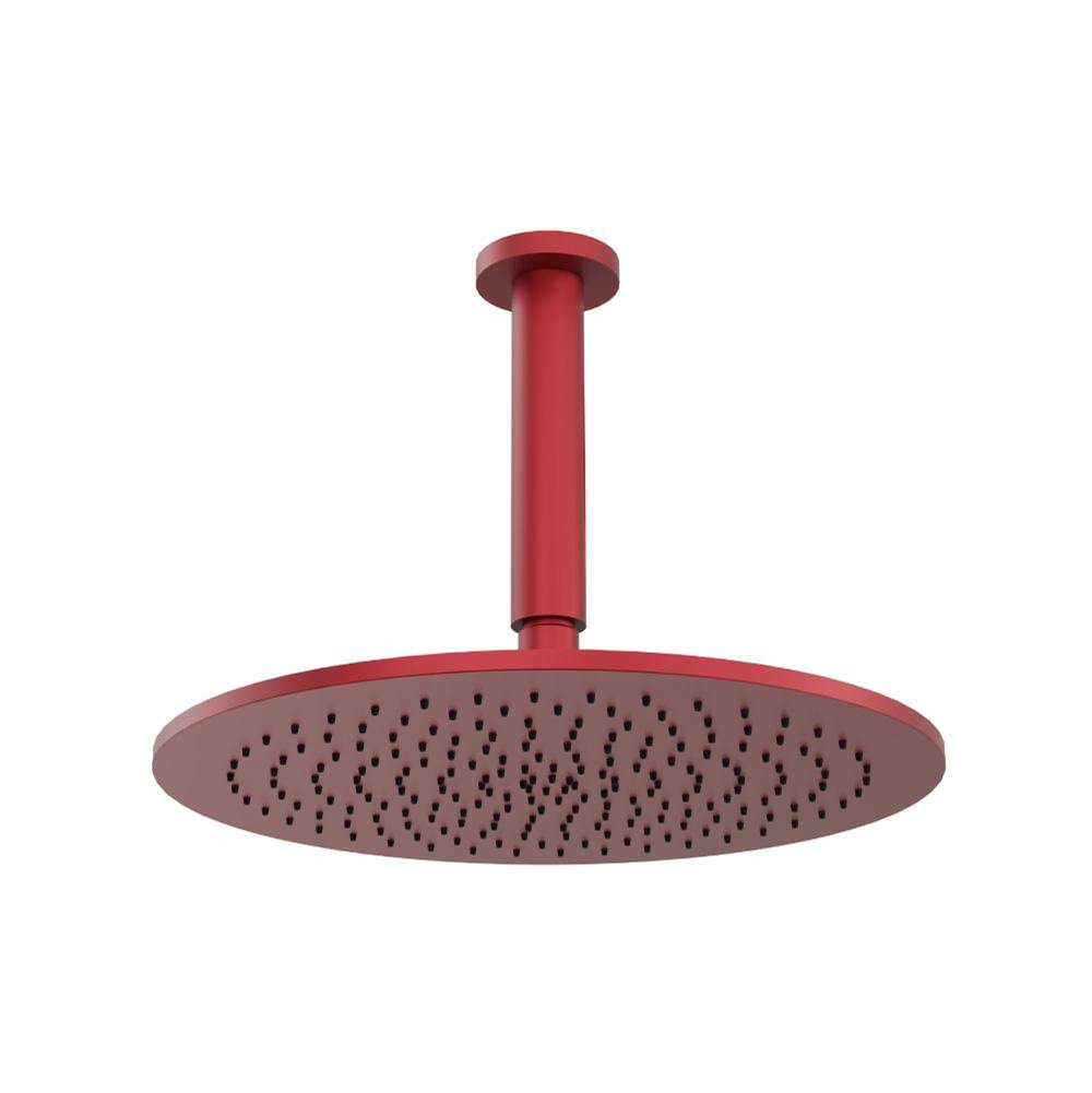 Isenberg By Flusso - 12'' Rain Head with 6'' Ceiling Mount Arm - Crimson