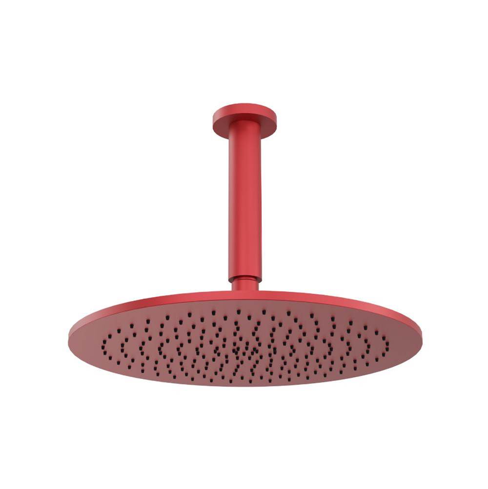Isenberg By Flusso - 12'' Rain Head with 6'' Ceiling Mount Arm - Deep Red