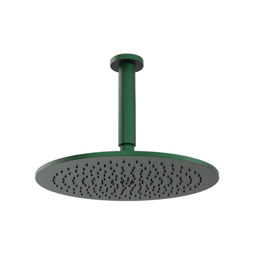 Isenberg By Flusso - 12'' Rain Head with 6'' Ceiling Mount Arm - Leaf Green