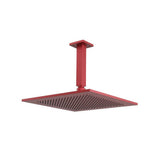 Isenberg By Flusso - 12'' Rain Head with 6'' Ceiling Mount Arm - Crimson