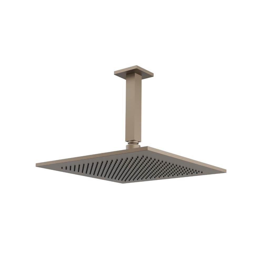 Isenberg By Flusso - 12'' Rain Head with 6'' Ceiling Mount Arm - Dark Tan
