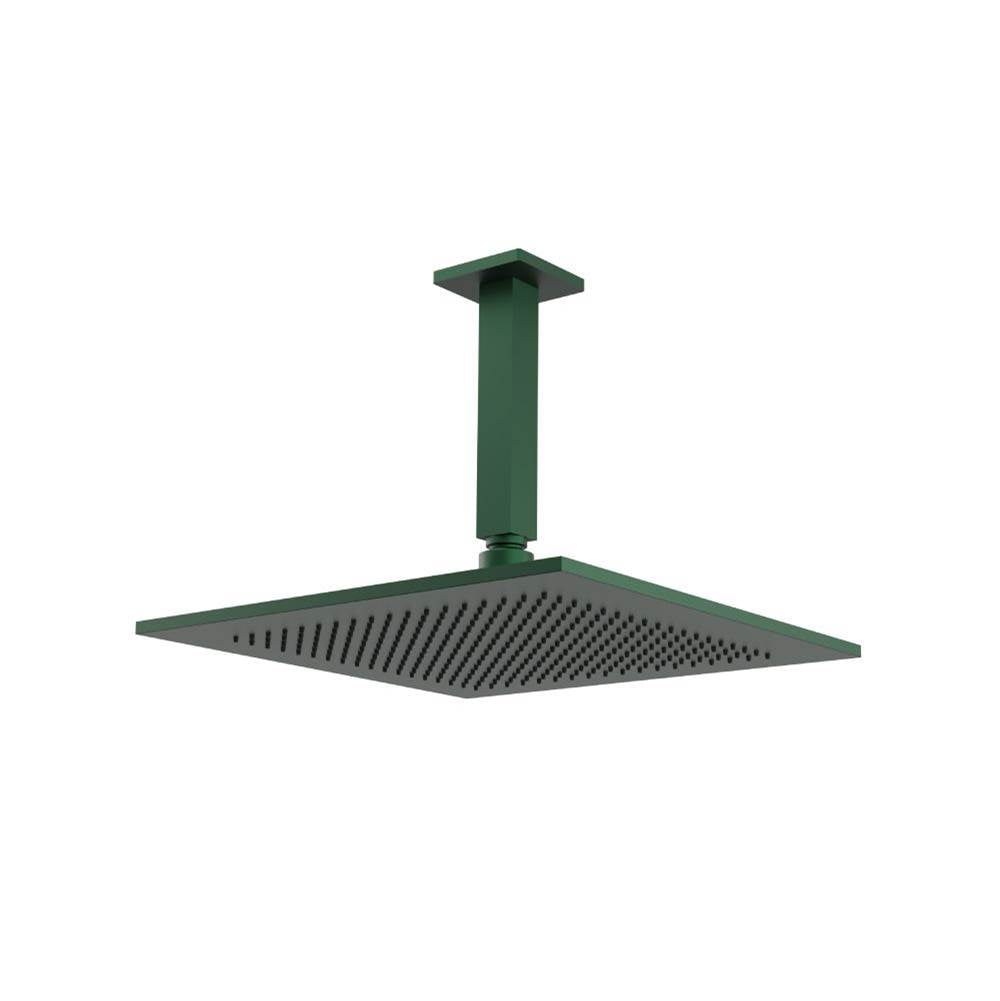 Isenberg By Flusso - 12'' Rain Head with 6'' Ceiling Mount Arm - Leaf Green