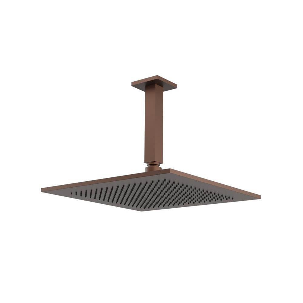 Isenberg By Flusso - 12'' Rain Head with 6'' Ceiling Mount Arm - Vortex Brown