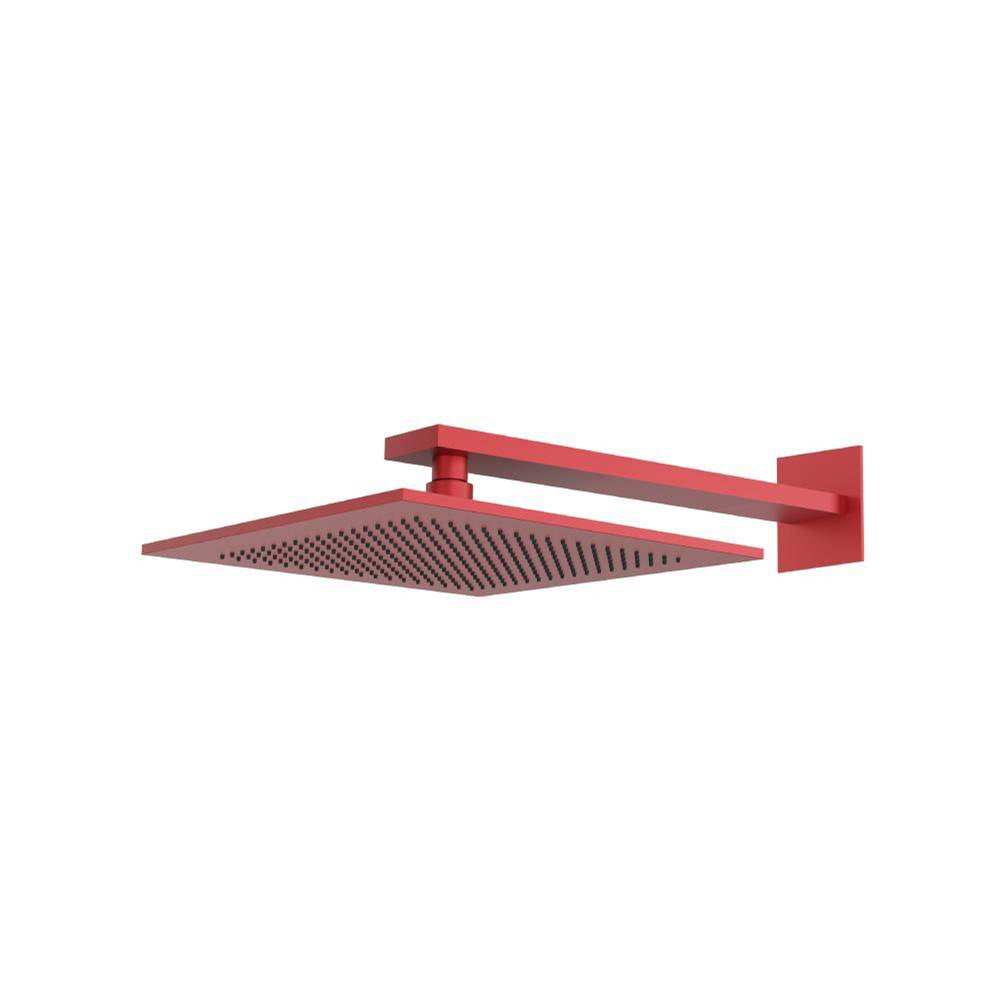 Isenberg By Flusso - 12'' Rain Head with 16'' Arm - Deep Red