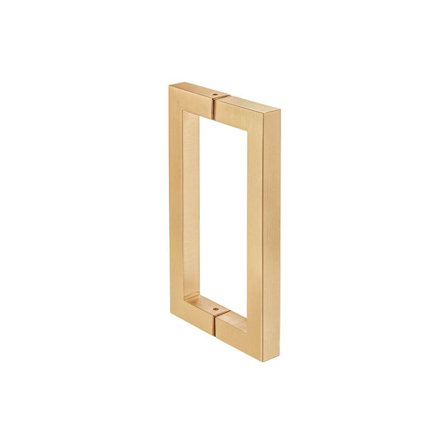 Isenberg By Flusso - 8'' Back-To-Back Square Shower Door Pull Handle - Brushed Bronze Pvd