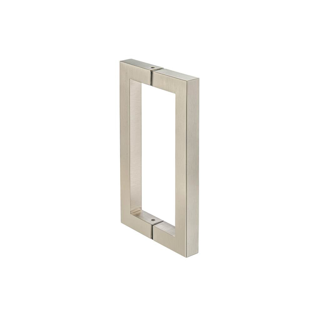 Isenberg By Flusso - 8'' Back-To-Back Square Shower Door Pull Handle - Brushed Nickel PVD