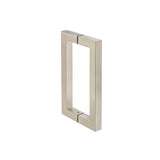 Isenberg By Flusso - 8'' Back-To-Back Square Shower Door Pull Handle - Brushed Nickel PVD