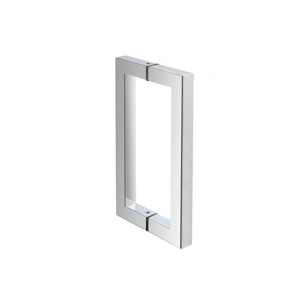 Isenberg By Flusso - 8'' Back-To-Back Square Shower Door Pull Handle - Chrome