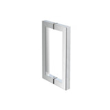 Isenberg By Flusso - 8'' Back-To-Back Square Shower Door Pull Handle - Chrome