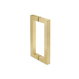 Isenberg By Flusso - 8'' Back-To-Back Square Shower Door Pull Handle - Satin Brass PVD