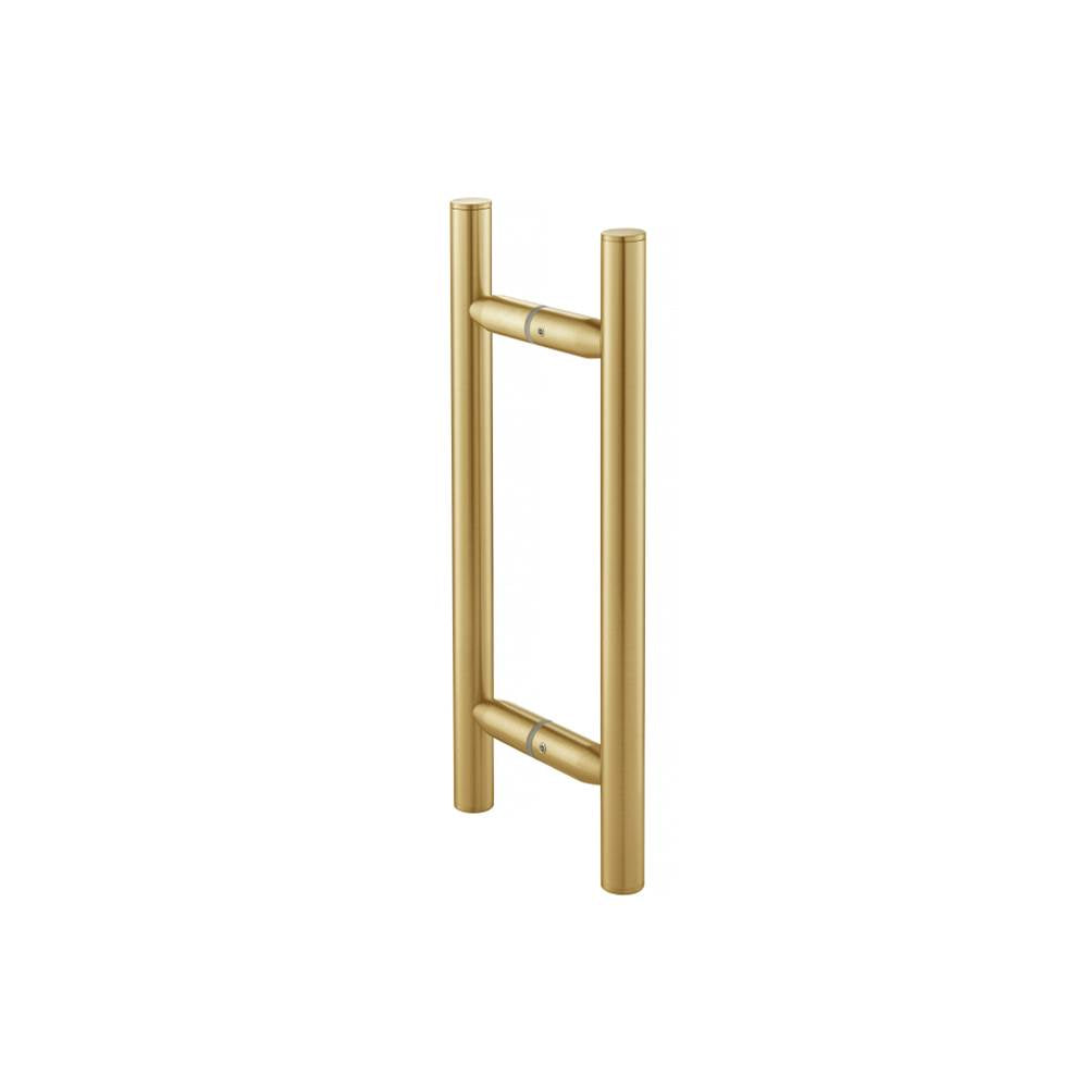 Isenberg By Flusso - 8'' Back-To-Back Shower Door Pull Handle - Satin Brass PVD