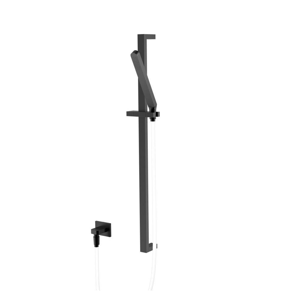 Isenberg By Flusso - Hand Shower Set with Slide Bar and Elbow - Gloss Black