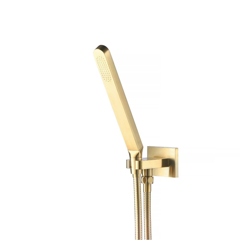 Isenberg By Flusso - Hand Shower Set with Holder and Elbow Combo - Satin Brass PVD
