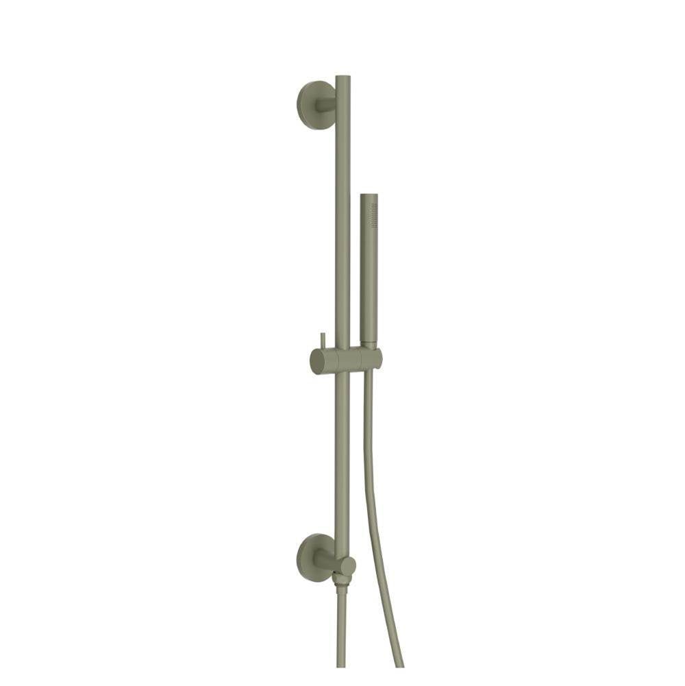 Isenberg By Flusso - Hand Shower Set with Slide Bar, Integrated Elbow & Hose - Army Green