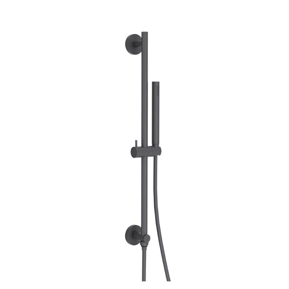 Isenberg By Flusso - Hand Shower Set with Slide Bar, Integrated Elbow & Hose - Dark Grey
