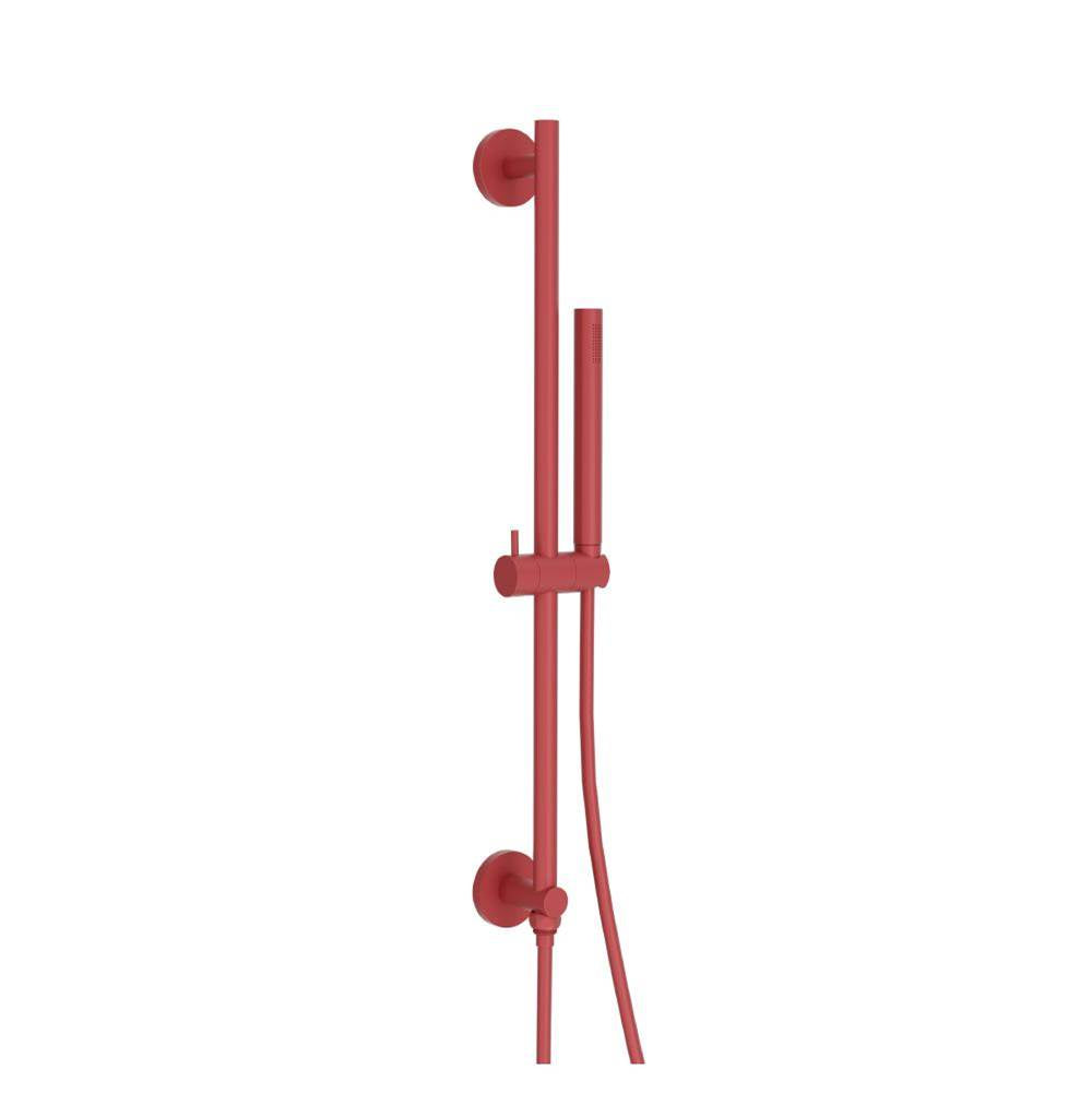 Isenberg By Flusso - Hand Shower Set with Slide Bar, Integrated Elbow & Hose - Deep Red
