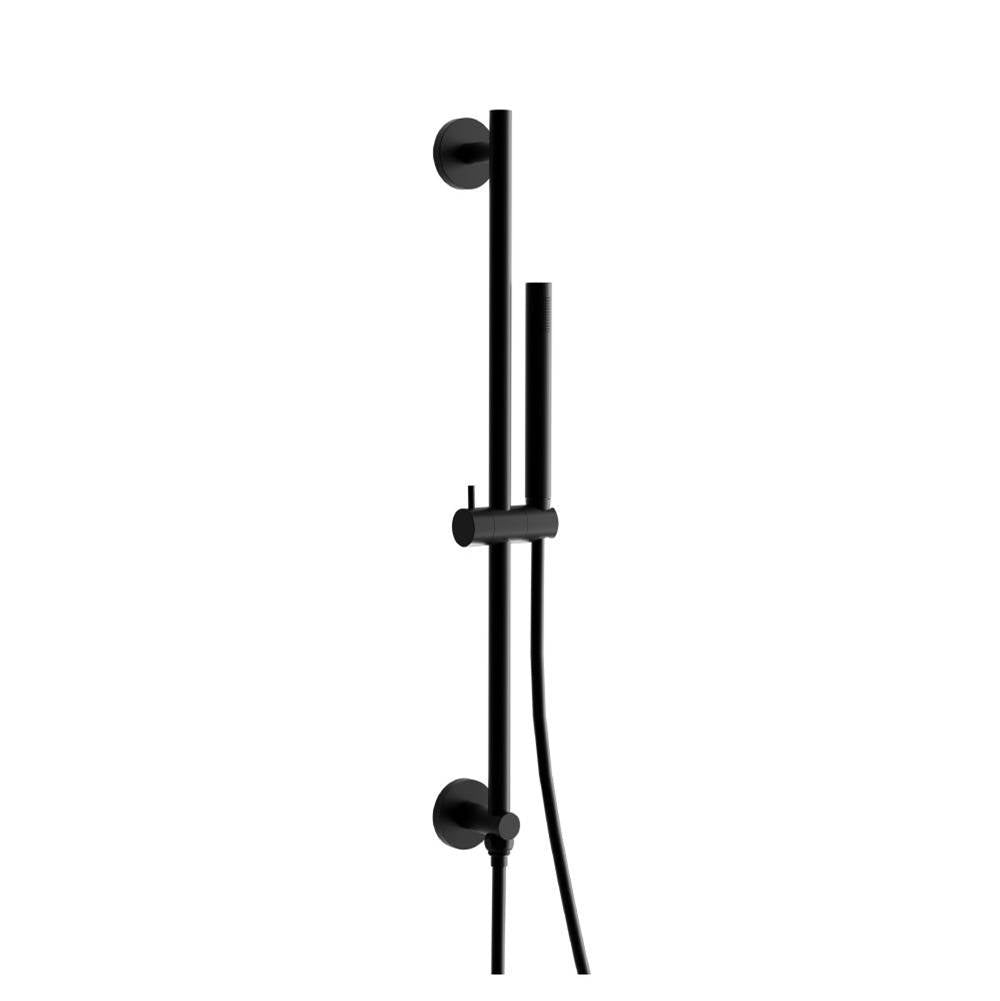 Isenberg By Flusso - Hand Shower Set with Slide Bar, Integrated Elbow & Hose - Gloss Black