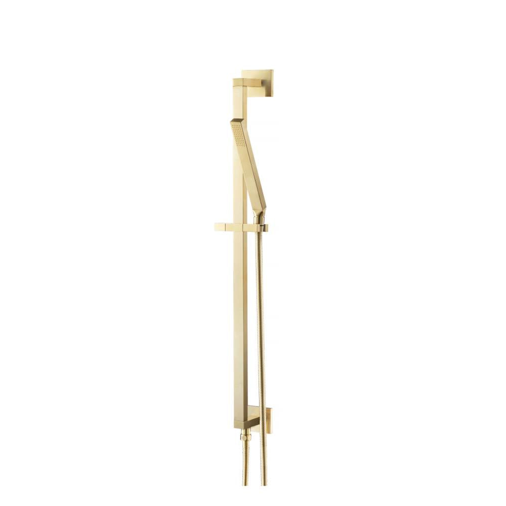 Isenberg By Flusso - Hand Shower Set with Slide Bar, Integrated Elbow & Hose - Satin Brass PVD