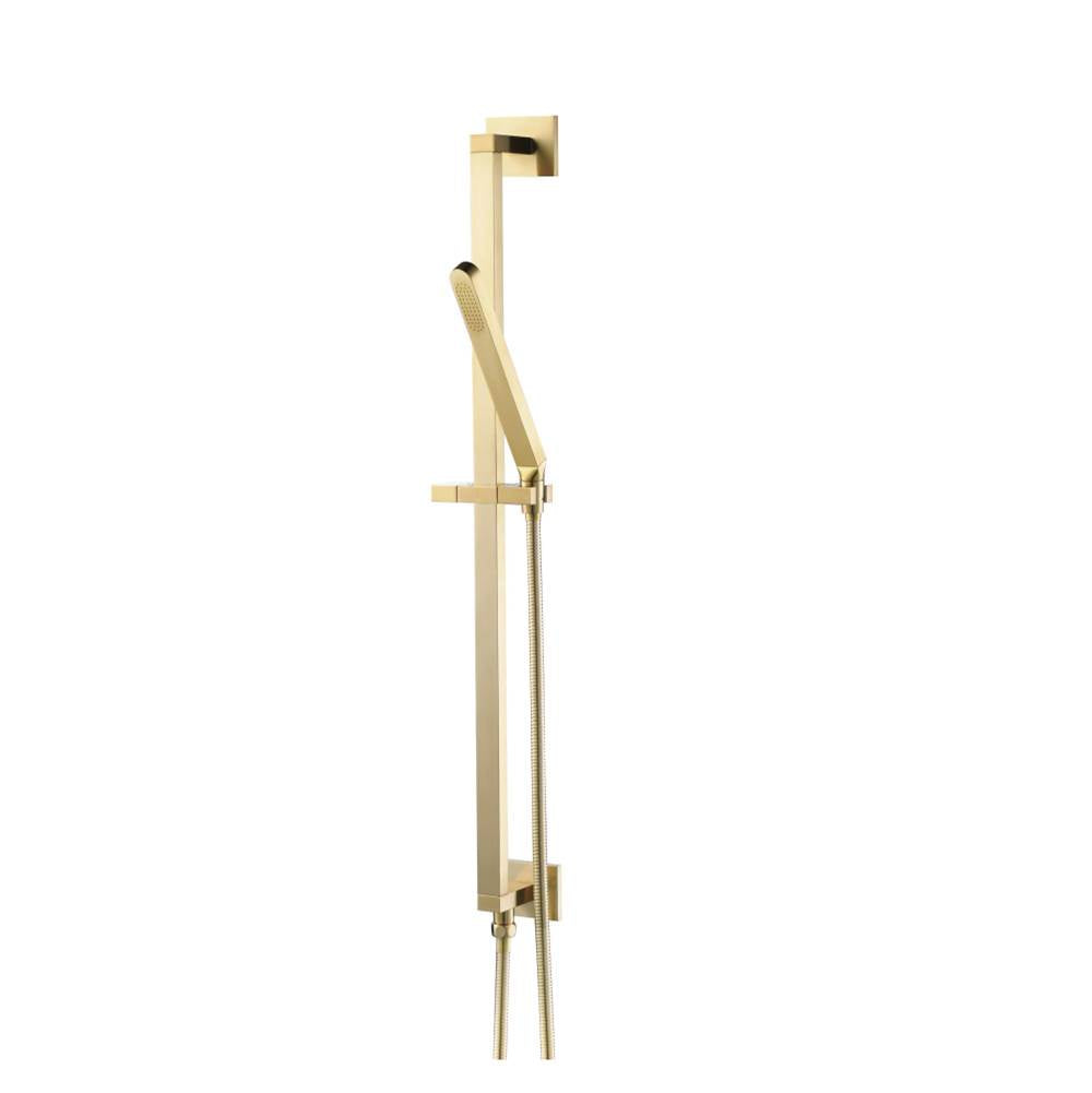 Isenberg By Flusso - Hand Shower Set with Slide Bar, Integrated Elbow & Hose - Satin Brass PVD