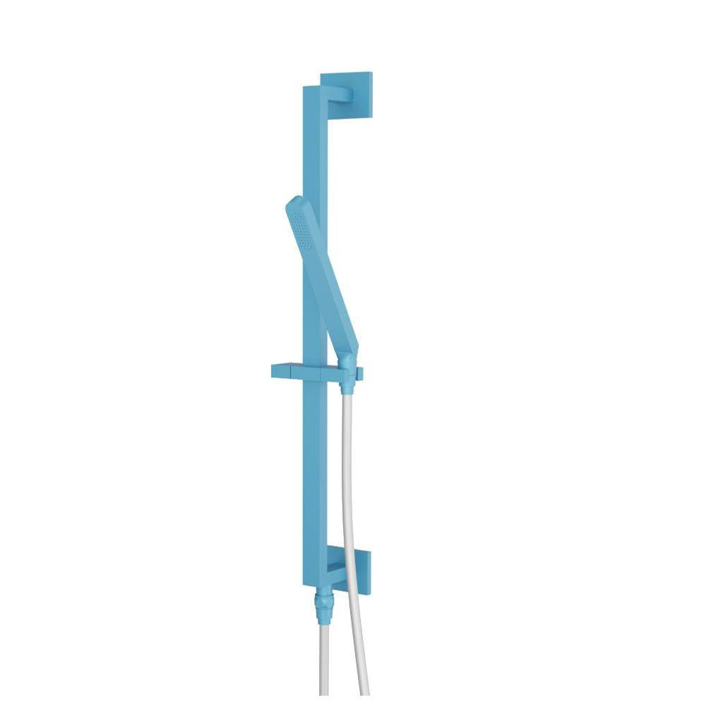 Isenberg By Flusso - Hand Shower Set with Slide Bar, Integrated Elbow & Hose - Sky Blue