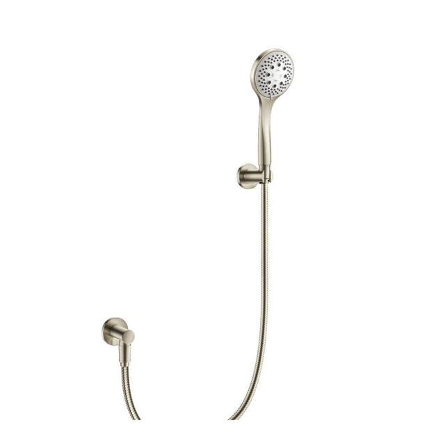 Isenberg By Flusso - Hand Shower Set with Holder and Elbow - Brushed Nickel PVD