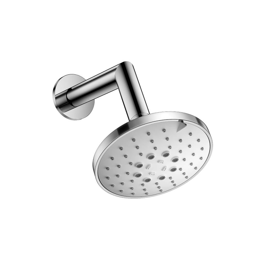 Isenberg By Flusso - 5'' Multi Function Showerhead with 7'' Arm - Chrome