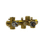 Isenberg By Flusso - 3/4'' Thermostatic Valve - 2 Outputs - Rough Brass